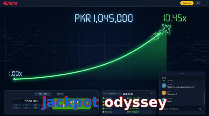 Main screen of Jackpot Odyssey aviator page for PK players