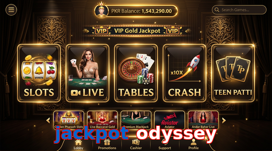 Main screen of Jackpot Odyssey casino page for PK players