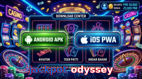 Main screen of Jackpot Odyssey download page for PK players