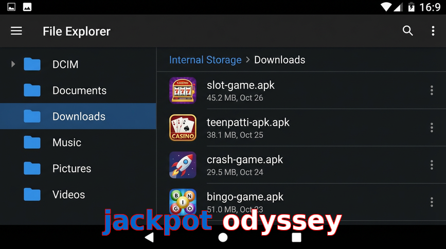 Main screen of Jackpot Odyssey gameapk page for PK players