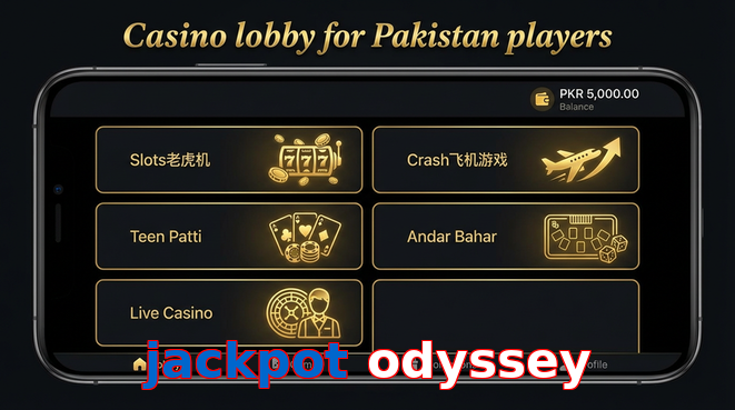 Lobby view of Jackpot Odyssey for Pakistan users